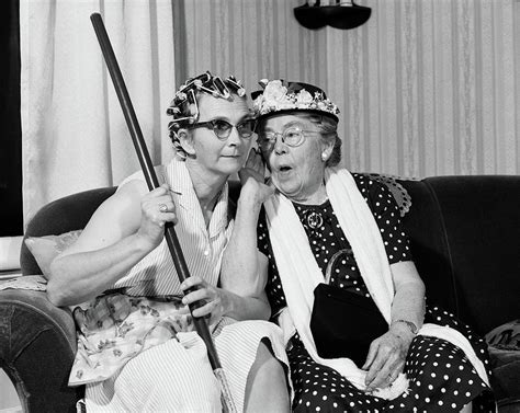 1950s 1960s Two Elderly Women Photograph By Vintage Images Pixels