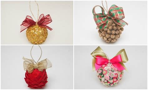 Homemade Christmas Tree Ornaments 4 Ideas With Styrofoam Balls