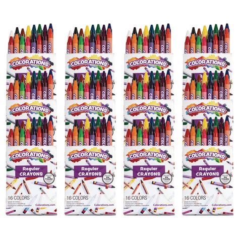 Colorations® Regular Crayons 16 Colors 12 Sets