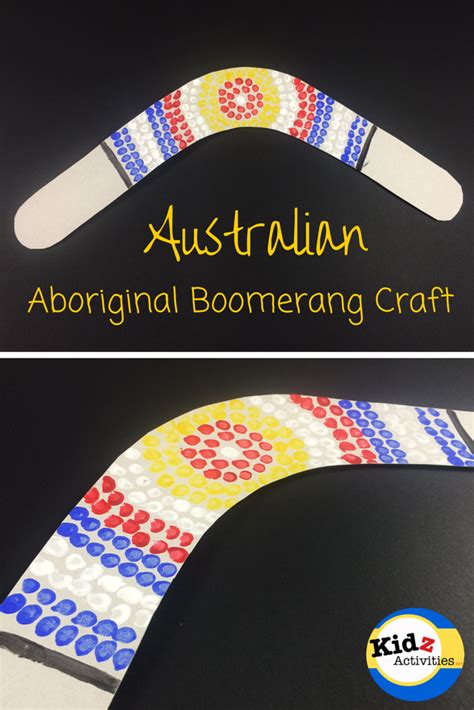 Australian Aboriginal Boomerang Craft By Kidz Activities Australia