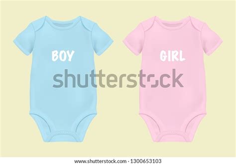 Vector Realistic Blue Pink Blank Baby Stock Vector Royalty Free