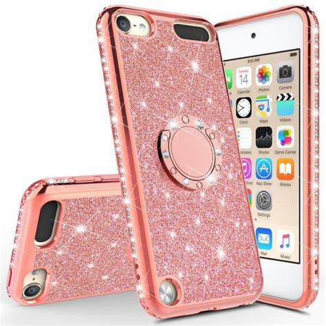 New Ipod Touch Case Ipod 765 Case Glitter Ring Stand Bling Sparkle