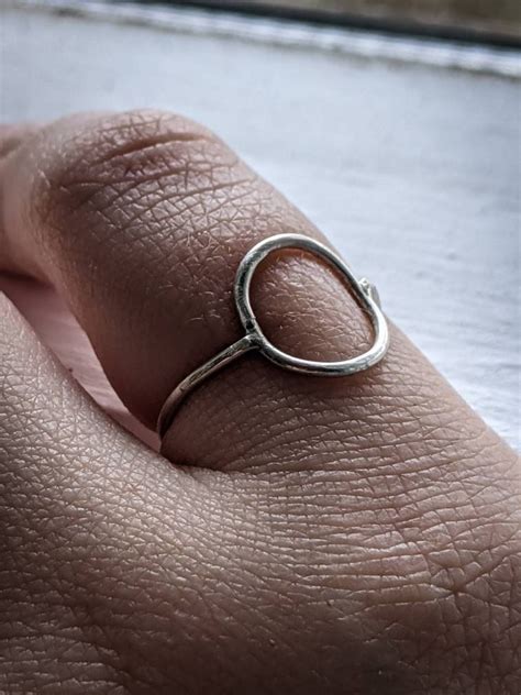 Sterling Silver Halo Ring Etsy