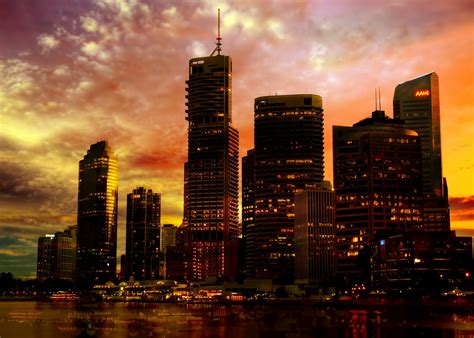 Peartreedesigns Amazing City Sunset Naturally Backgrounds Wallpapers