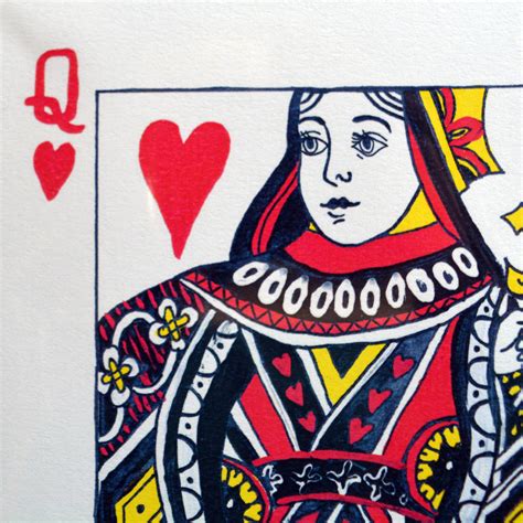 Printable Queen Of Hearts Card