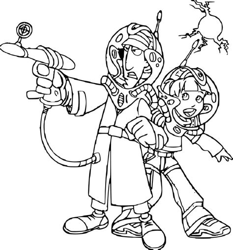 Inspector Gadget And Penny Coloring Page Free Printable Coloring