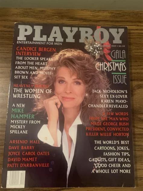 PLAYBOY MAGAZINE DECEMBER 1989 Petra Verkaik Candice Bergen Back Issue