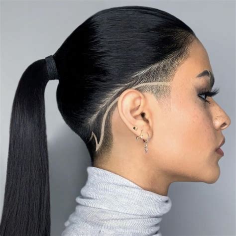 25 Shaved Ponytail Hairstyle Hairstyle Catalog
