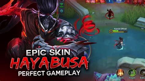 Hayabusa Epic Skin Gameplay Shadow Of Obscurity Skill Effects Mobile Legends Bang Bang Youtube
