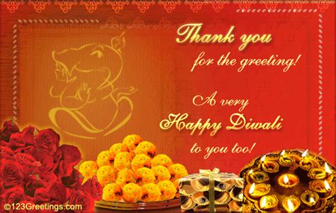 Diwali Thank You Ecard Free Thank You Ecards Greeting Cards 123