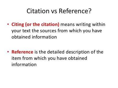 Reference Vs Citation Latter