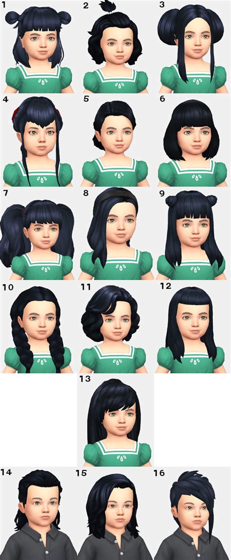 Sims 4 Maxis Match Child Hair