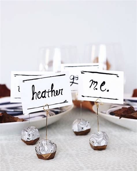 Homemade Place Card Holders For Wedding