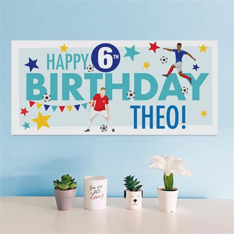 Score Big With Personalised Football Party Banners Custom Birthday