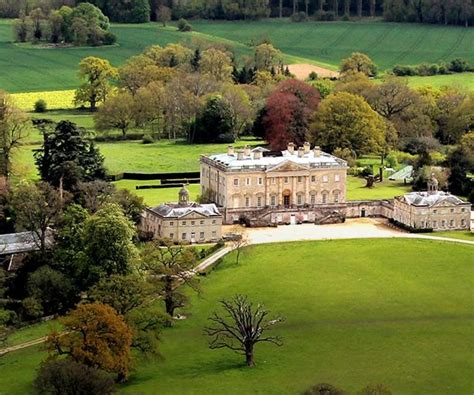 Aerial View Of Kirtlington Park Country House Wedding Venue In