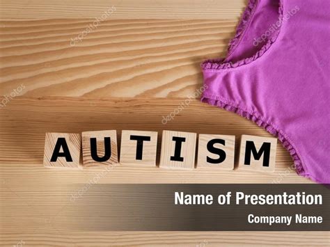 Cubes With Text Autism Powerpoint Template Cubes With Text Autism