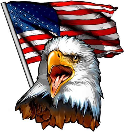 Download Flag And Eagle Usa Flag Eagle Stickers Clipart 3847038
