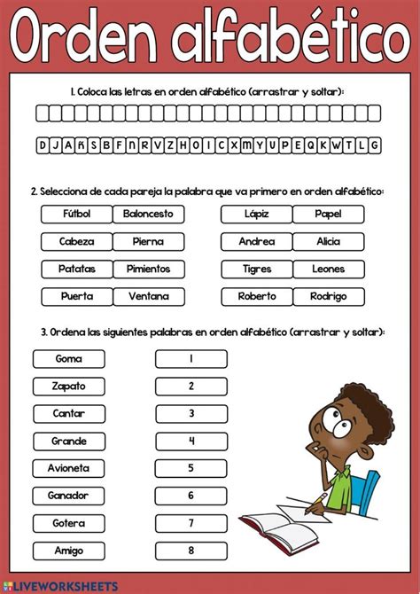 Orden Alfabético Interactive And Downloadable Worksheet You Can Do The