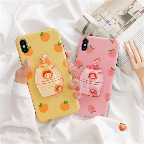 Kawaii Liquid Peaches Phone Case For Iphone 66s6plus77plus88px