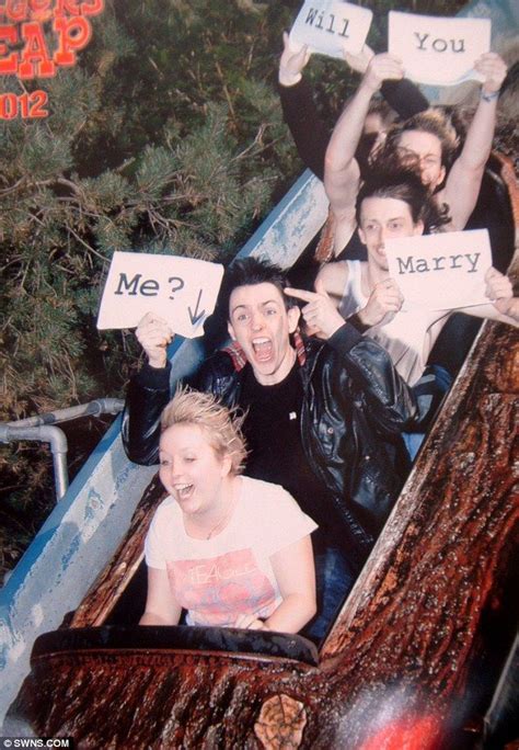 Rollercoaster Of Love Teen Proposes To Girlfriend On Log Flume But