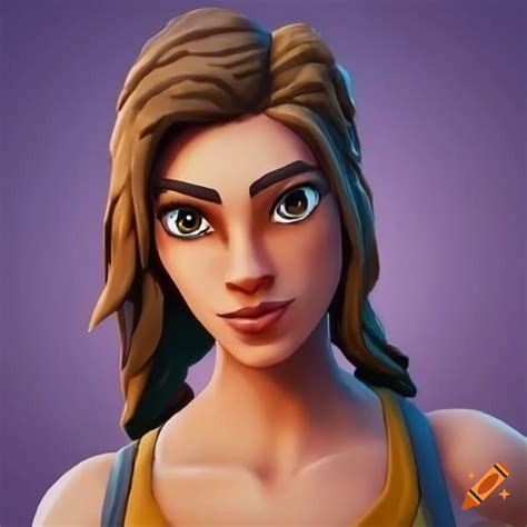 3d Rendering Of A Fortnite Character With Brown Hair And Hazel Eyes On