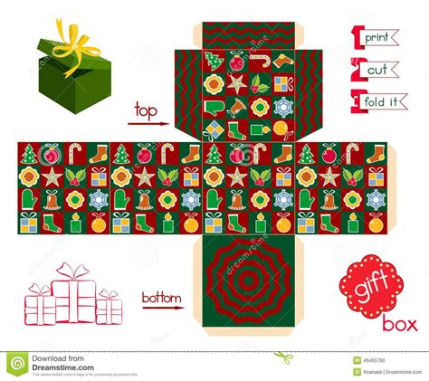 Image Result For Printable Cookie Box Template Winter Holiday Crafts
