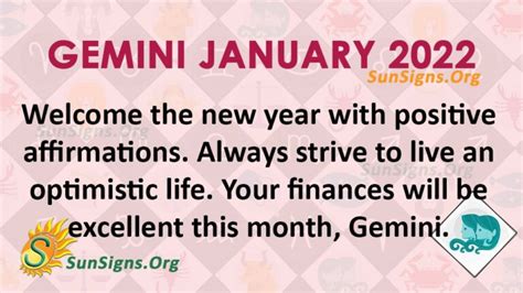 Gemini January 2022 Monthly Horoscope Predictions Sunsignsorg