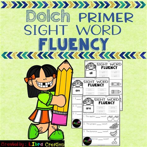 Dolch Sight Word Fluency Primer Sight Word Fluency 1st Grade