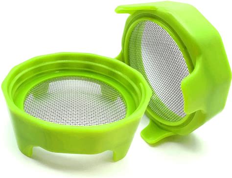 Yirtree Sprouting Lids Plastic Sprout Lid With Stainless Steel Screen