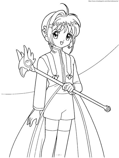Cardcaptor Sakura Coloring Page Cute Coloring Pages Coloring Pages
