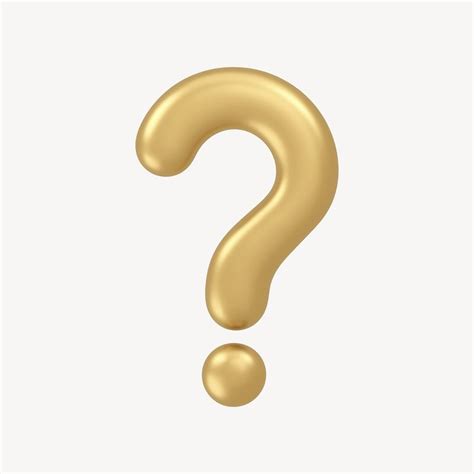 Question Mark Icon 3d Gold Free Icons Illustration Rawpixel
