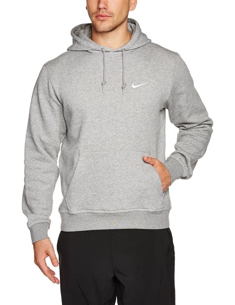 Nike Mens Classic Club Swoosh Pullover Hoodie Gray Ebay