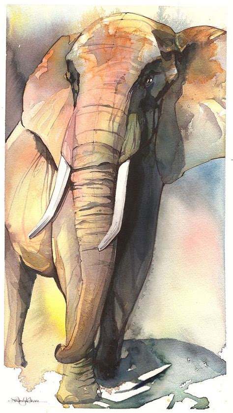 Watercolor Elephant Watercolor Animals Watercolor Paintings
