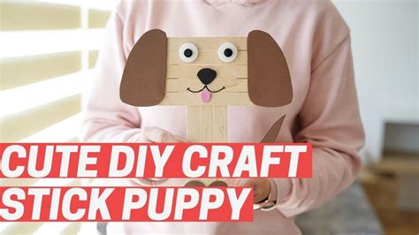 How To Make A Cute Craft Stick Puppy Diyncrafts Video Crafts Youtube