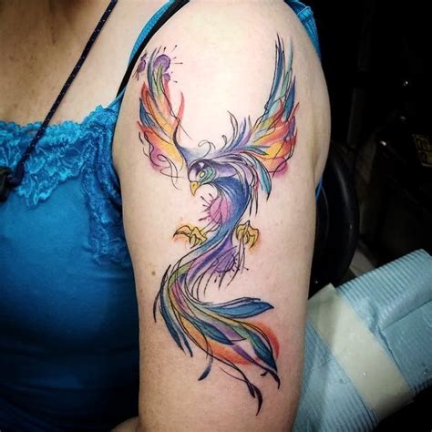 Beautiful Little Watercolor Phoenix By Christianmasot Christianmasot