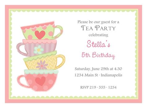 Housewarming party invitation template free download. 13 best Tea Party invitation inspiration/templates images ...