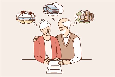 Happy Retirement And Planning Vacations Concept Old Mature Couple Man