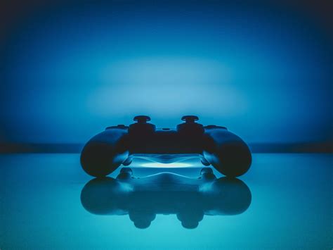 Blue Controller Dualshock Entertainment Gamepad Gaming Pad