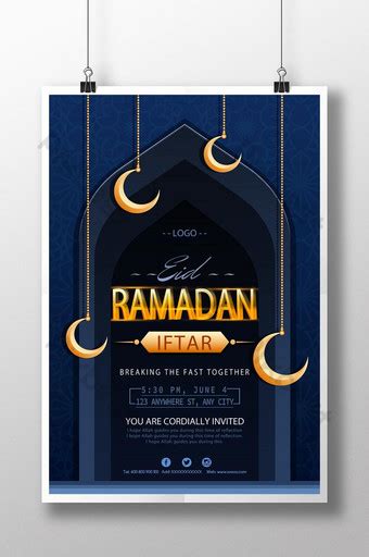 Blue Star Islamic Ramadan Poster Psd Free Download Pikbest