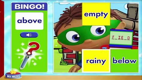 Super Why Reading Power Bingo L Super Why Adventure Games For Kids