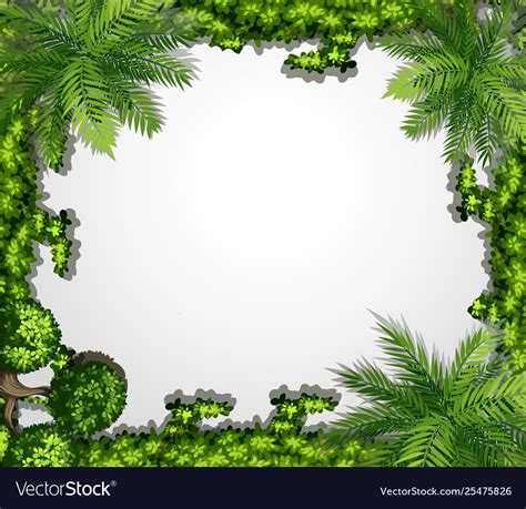 Green Nature Border Frame Royalty Free Vector Image