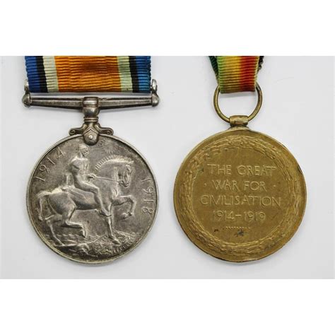 Ww1 British War And Victory Medal Pair Pte A Sutton 21st Wool