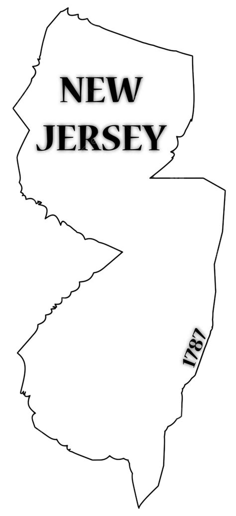 Free New Jersey State Map Outline Icon Png Alpha Chan