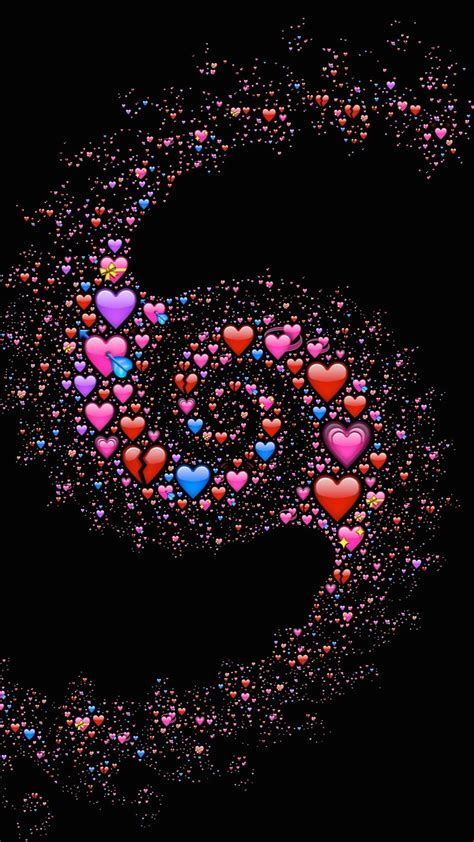 1920x1080px 1080p Free Download Emoji Hearts Spiral Love Cosmic