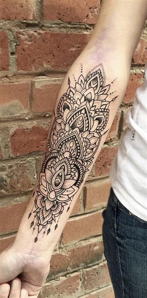 Mandala Forearm Tattoo Girl