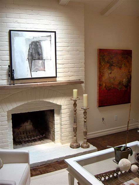 25 Painted Brick Fireplaces In The Living Room