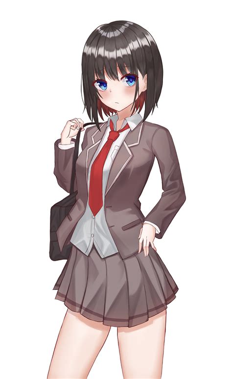 Anime Schoolgirl School Girl School Uniform