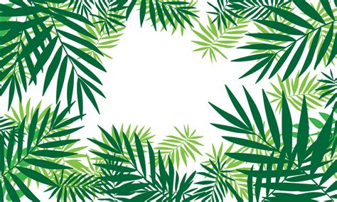Tropical Green Leaf Pattern Background 8475683 Png