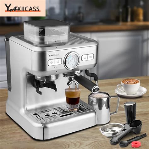 Yaxiicass 20bar Espresso Coffee Machine With Grinder Electric Coffee