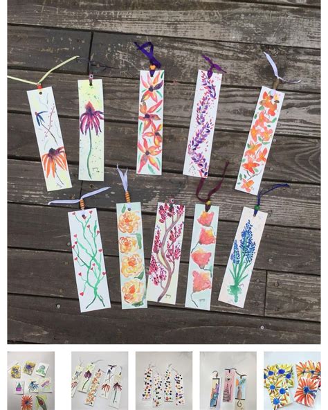 Hand Painted Watercolor Bookmarks These Are Not Prints They Are The